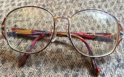 CAROLINA HERRERA 1980's Eyeglasses Frame Colorful Tortoise CH1050 58 [] 19 140 - Image 1 of 4