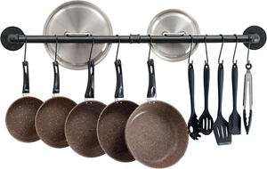 OROPY 38 Pollici Pentole Bar Rack Parete Padelle Staccabili Binario Appeso Coperchio Cucina - Foto 1 di 12