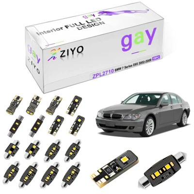 Kit de luces interiores LED blancas Super Deluxe 19 piezas para BMW Serie 7 E65 2002-2008 Foto 1 de 4