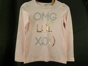 Crazy 8 Girls Pink OMG LOL XO Shirt Top Size 10 12 - Picture 1 of 5