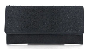 MENBUR 084934 0001 CARITE POCHETTE BORSA ELEGANTE DONNA TESSUTO BOTTONE NERO - Imagen 1 de 4