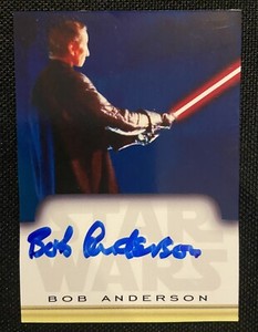 2001 Topps Star Wars BOB ANDERSON AUTO Darth Vader Sword Master Autograph SP SSP