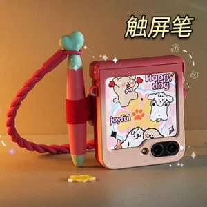 Cute flip case for Samsung Z Flip 6 Case with stylus Folding screen Cover ZFlip6 - Picture 1 of 9