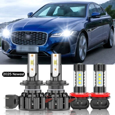 For Jaguar XF 2009-2011 - 6000K LED faros Combo alta baja haz 4x bombillas Kit - Image 1 of 4