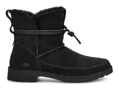 NUEVO EN CAJA UGG Esther Genuino Shearling/UGGplush Gamuza Botín EE. UU. 9/EUR 40 Negro Foto 1 de 4