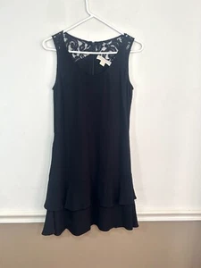 Michael Kors Women's Sleeveless Sheath Dress Size 4 Black Ruffles Tiered Witchy - Picture 1 of 10