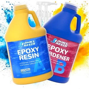 1 Gallon Crystal Clear Epoxy Resin Kit, No Bubble & Not Yellowing Epoxy Resin... - Picture 1 of 7