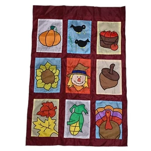 Garten Rasen Hof Flagge Banner Herbst Türkei Vögel Eichel Erntedank 27" x 40" - Bild 1 von 10