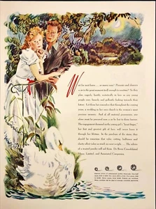 1942 de Beers Diamonds Wait for next leave or Marry Now? WWII Vintage Print Ad - Picture 1 of 6