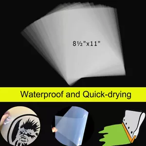 Película de impresión de pantalla lechosa de secado rápido impermeable de 8 1⁄2""x11"" 50 hojas - Imagen 1 de 9