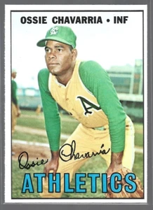 Ossie Chavarria-Kansas City Athletics-1967 Topps Baseball Rookie Card #344 - Picture 1 of 2