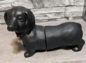 5.75" x 8" Black Daschund Weiner Dog Bookends Figurine Statue Desk Decor - Picture 1 of 10