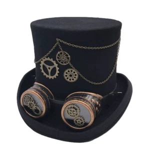 100% Wool Felt Beaver High Top Hat Topper Derby Cylinder Hat 6 inch - Picture 1 of 7