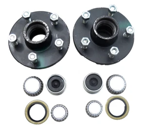 2- 5x4.75 Idler Hubs w/ 3500# Bearing Kits Replace Trailer Axle fits Dexter - Picture 1 of 11