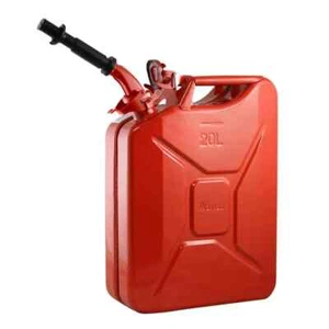 WAVIAN 5 GALLON 20 LITER AUTHENTIC JERRY CAN LEAKPROOF SPOUT RED STEEL GAS CAN - Picture 1 of 7