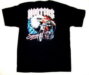 XL Hooters Uniform Sturgis T-Shirt USA Flag Biker Patriot Halloween Costume OOP - Picture 1 of 4