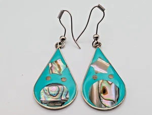 Ohrringe, Western Style emailliert, Vintage - Bild 1 von 5