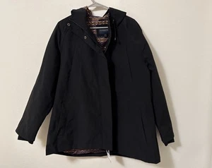 NWT Pendleton Women's Hooded Rain Jacket - Wind Resistant, Waterproof Black XL - Picture 1 of 9