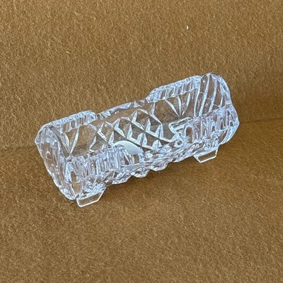 ANTIGUO SOPORTE PARA PALILLOS DE DIENTES CON PATAS DE CRISTAL DE PLOMO Foto 1 de 4