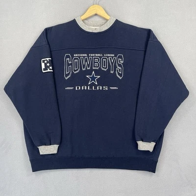 Sudadera De Colección Dallas Cowboys Para Hombres XXL Azul Bordada Lee NFL Fútbol Foto 1 de 4