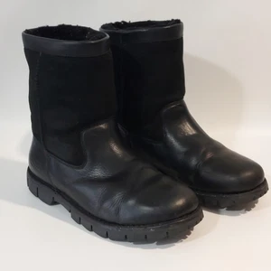 UGG 5485 Herren Schwarz Größe 10 Winterstiefel Lammfell Wildleder Leder Klassisch Kurz - Bild 1 von 10