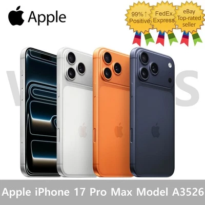 Apple iPhone 17 Pro Max  Model A3526.A19. 256GB/512GB/1TB/2TB - 3 colors - Image 1 of 2