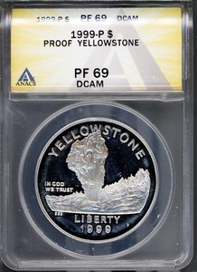 1999-P $1 Silver Yellowstone Dollar PF69DCAM ANACS # 7351801 - Picture 1 of 2