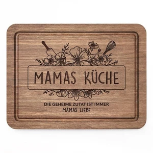Weihnachtsgeschenke für Mama – Hochwertiges Schneidebrett aus Walnussholz mit... - Bild 1 von 8