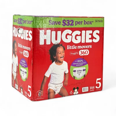 Pañales Huggies Little Movers - HuggFit 360 Mickie Mouse (talla 5) - 144 unidades Foto 1 de 4
