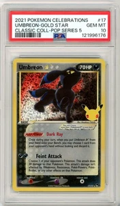 PSA GEM MT 10 Pokémon Umbreon Star 17/17 Celebrations Classic Collection Holo - Bild 1 von 2
