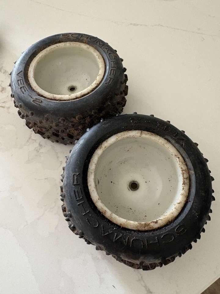 traxxas RC rear wheels vintage hex hub 1/10 truck buggy stadium - Image 1 of 4