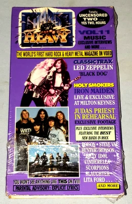 HARD N HEAVY Volume 11 VHS 1990 Led Zeppelin Iron Maiden Judas Priest Metal Rock - Image 1 of 2