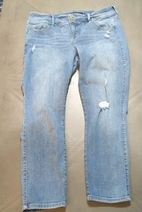 Torrid Premium Damen Größe 16 Blau Denim Crop Jeggings Used-Look 253 - Bild 1 von 8
