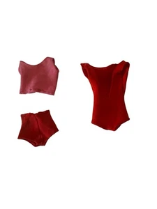 60er Mattel Barbie Pferdeschwanz Bubblecut rot Helenca Badeanzug & 2 Stück TLC lesen - Bild 1 von 5