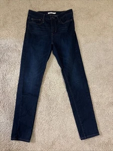 Levi’s Women's Mid Rise Stretch Slimming Skinny Dark Wash Size 29x30 NWOT - Foto 1 di 10