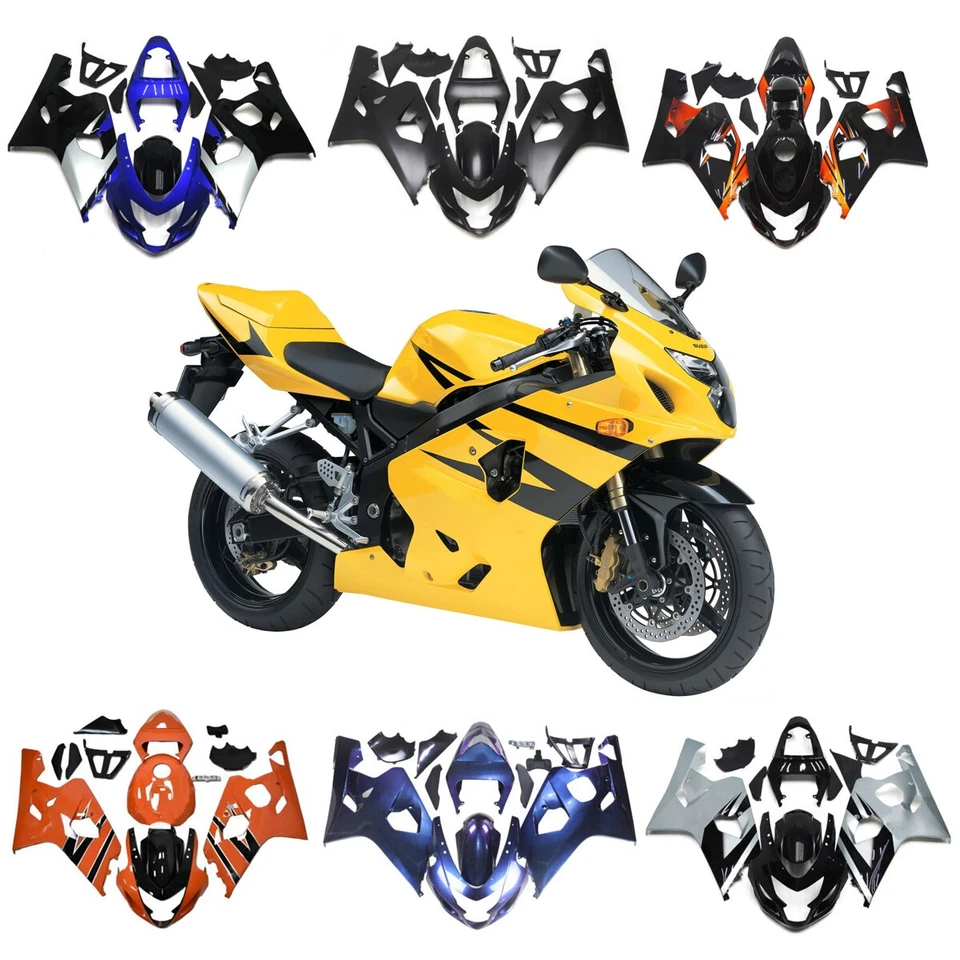 Kit de carrocería de carenados de plástico ABS para Suzuki GSXR600 GSXR750 K4 2004 2005 Foto 1 de 1