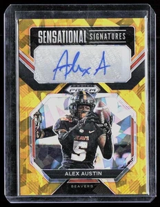 2023 Panini Prizm #SS-ALA Alex Austin Sensational Signatures Gold Ice - Picture 1 of 2