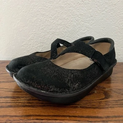 Alegria Dayna Pewter Fleurette Floral Mary Jane Platform Clogs EU 40 - Image 1 of 4