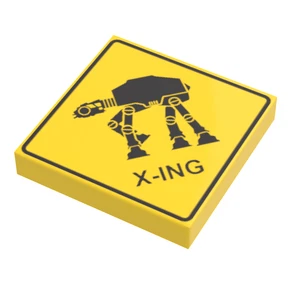 AT-AT Xing Sign made using LEGO part - B3 Customs - Picture 1 of 1