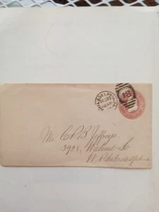 A73# Old 1800s Fancy Cancel "13" Cover ** Excellent Piece - Picture 1 of 3