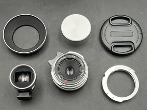RICOH GR 28mm f2.8 Lens Leica LTM L39 w/ Finder Hood Adapter ring Free Ship #331 - Picture 1 of 12