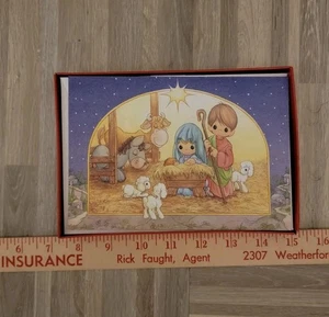 Nuevo Belén Precious Moments Vintage Tarjeta de Felicitación de Navidad 1999 Paquete de 18 - Imagen 1 de 8