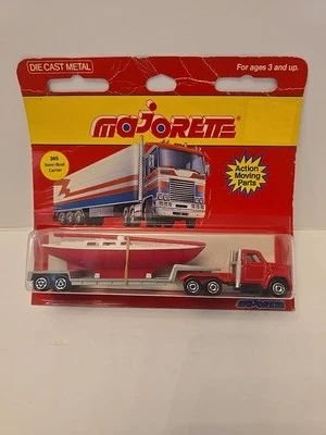 Semirremolque Majorette Double 365 blanco/rojo barco Francia nuevo sellado Foto 1 de 4