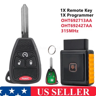 Llavero remoto 4B + programador para Jeep Compass Patriot Wrangler 2007-2017 Foto 1 de 4