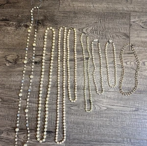 Lote de 8 collares de perlas de imitación de colección bisutería algunos cierres elegantes LEER DES - Imagen 1 de 19