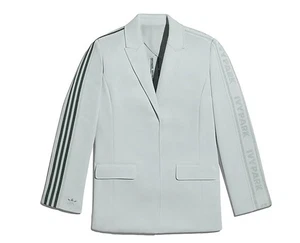 Adidas x Ivy Park Blazer Jacket Plus Size 1X Green Tint Three Striped GV4003 - Picture 1 of 8
