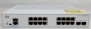 Cisco Business 350 Series 16 Port Managed Switch PoE+ 120W CBS350-16T-E-2G - Picture 1 of 6