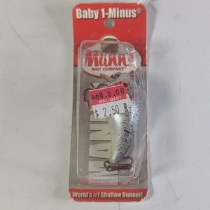 Manns Baby 1- Minus 1/4 Splattbk Red Hook Black Splatter Crank Bait NOS - Picture 1 of 3