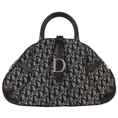 Christian Dior Black Double Saddle Trotter Handbag 05-MA-0092 196340 - Image 1 of 4