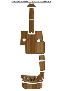 2001-2003 Cobalt 226 Swim Platform Cockpit Pad Boat EVA Foam Teak Deck Floor Mat - Imagen 1 de 24